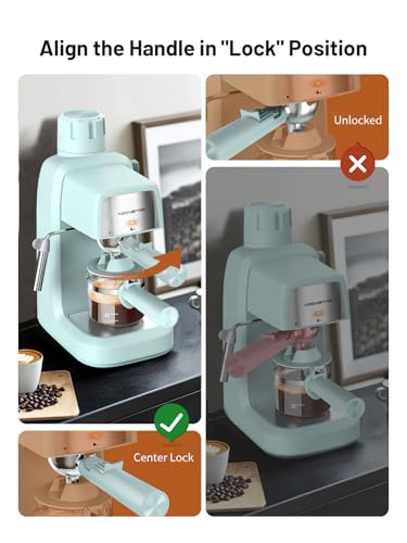 Compact 4 Cup Espresso Machine with Milk Frother L43690