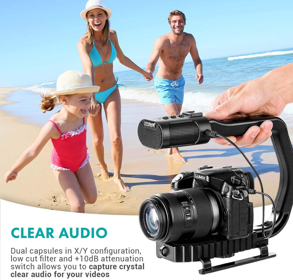 Camera Handle Grip with Stereo Microphone and LED Light P205978