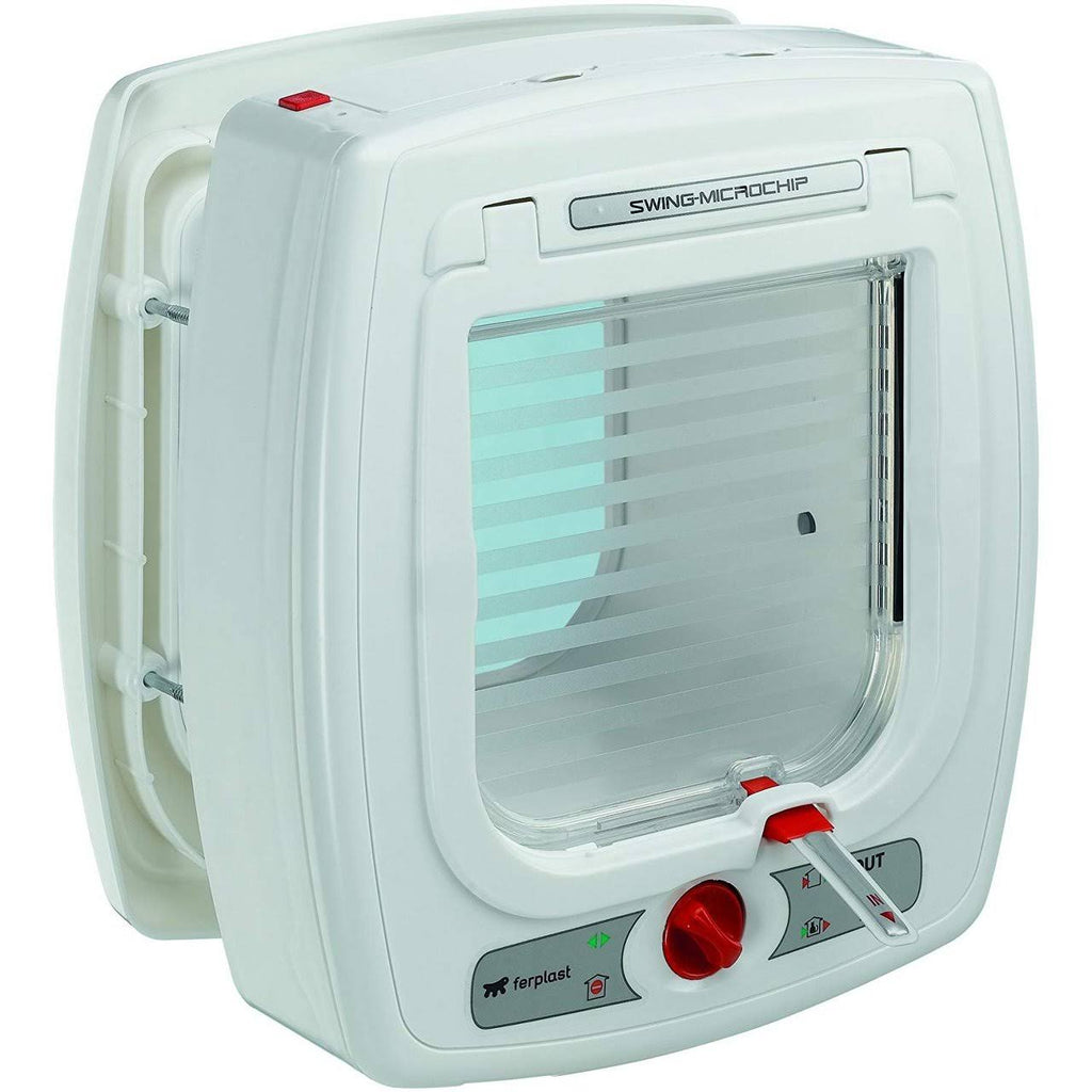White Microchip Cat Flap I1681