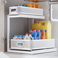 2-Tier Black Mesh Slide Out Drawer Shelf D4537