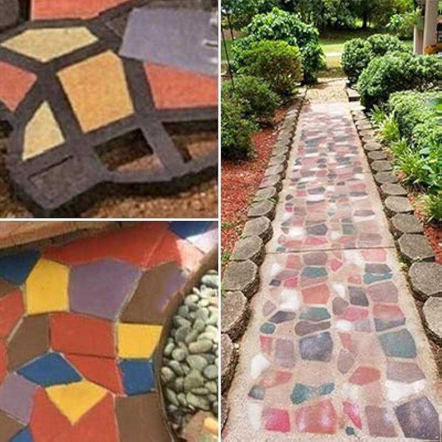 Reusable Concrete Molds Path Maker Stepping Stone Paver Cement Molds E144