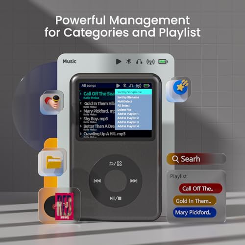 128G Bluetooth Digital Music Player Black F9282