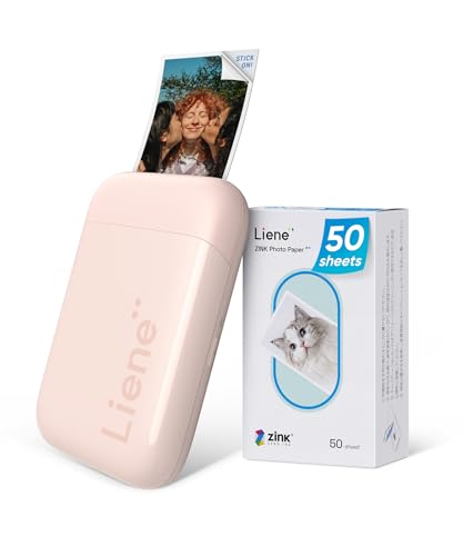 White 2x3 Mini Instant Photo Printer with 50 Zink Adhesive Paper Y270367