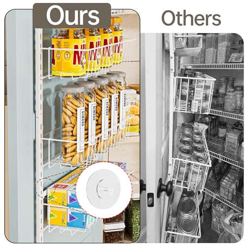 White 6-Tier Metal Over the Door Pantry Organizer Rack I329421