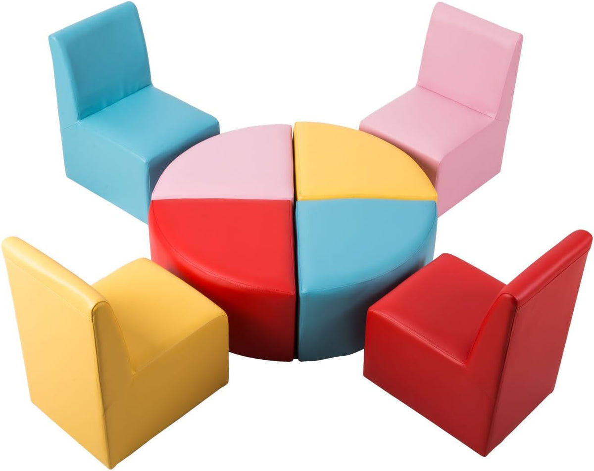 Kids Modular Flexible Seating Set 8 PCs Soft Foam N206491