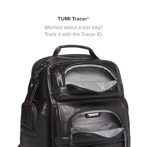 Black Leather 15" Laptop Backpack P22177