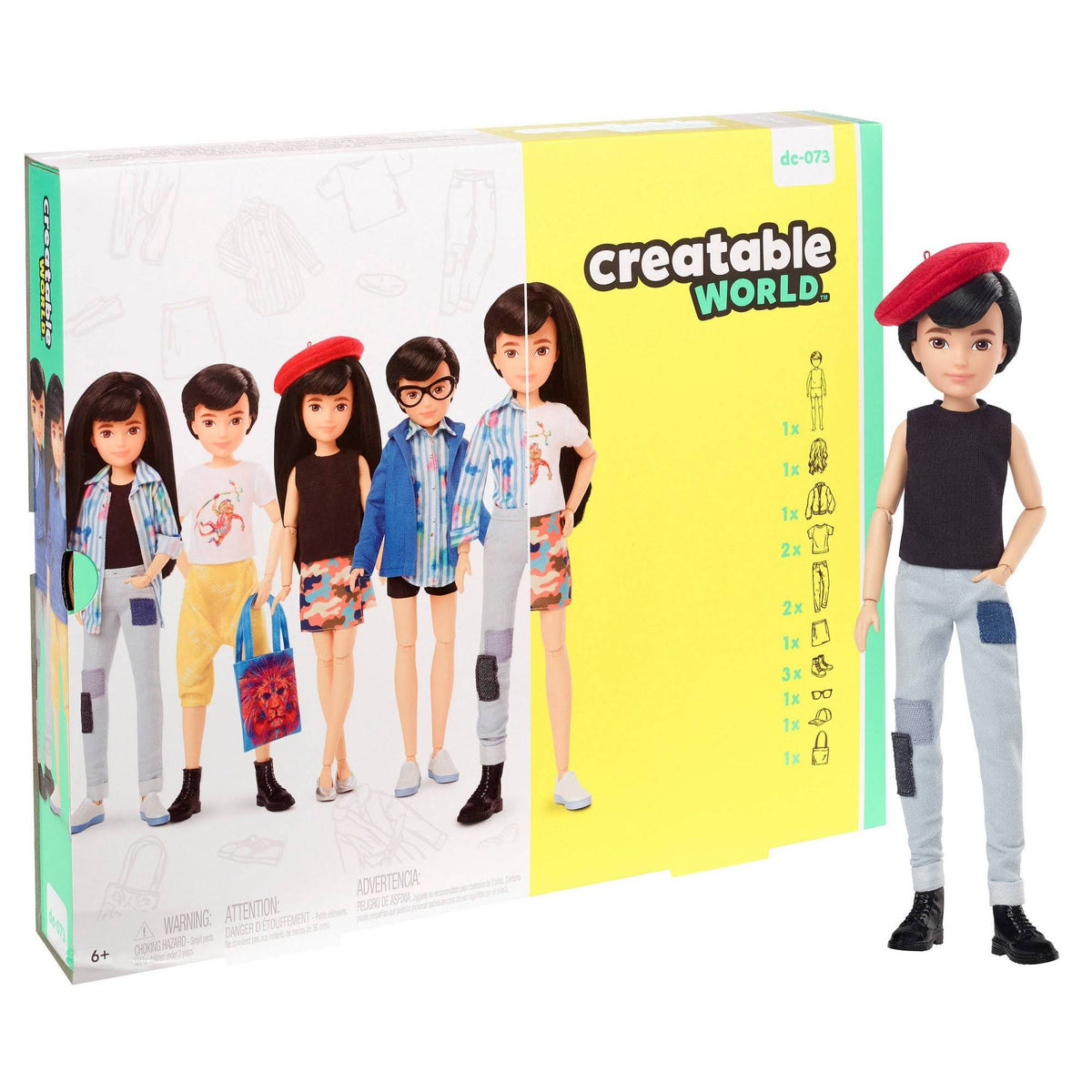 Customizable Doll Black Straight Hair K2925