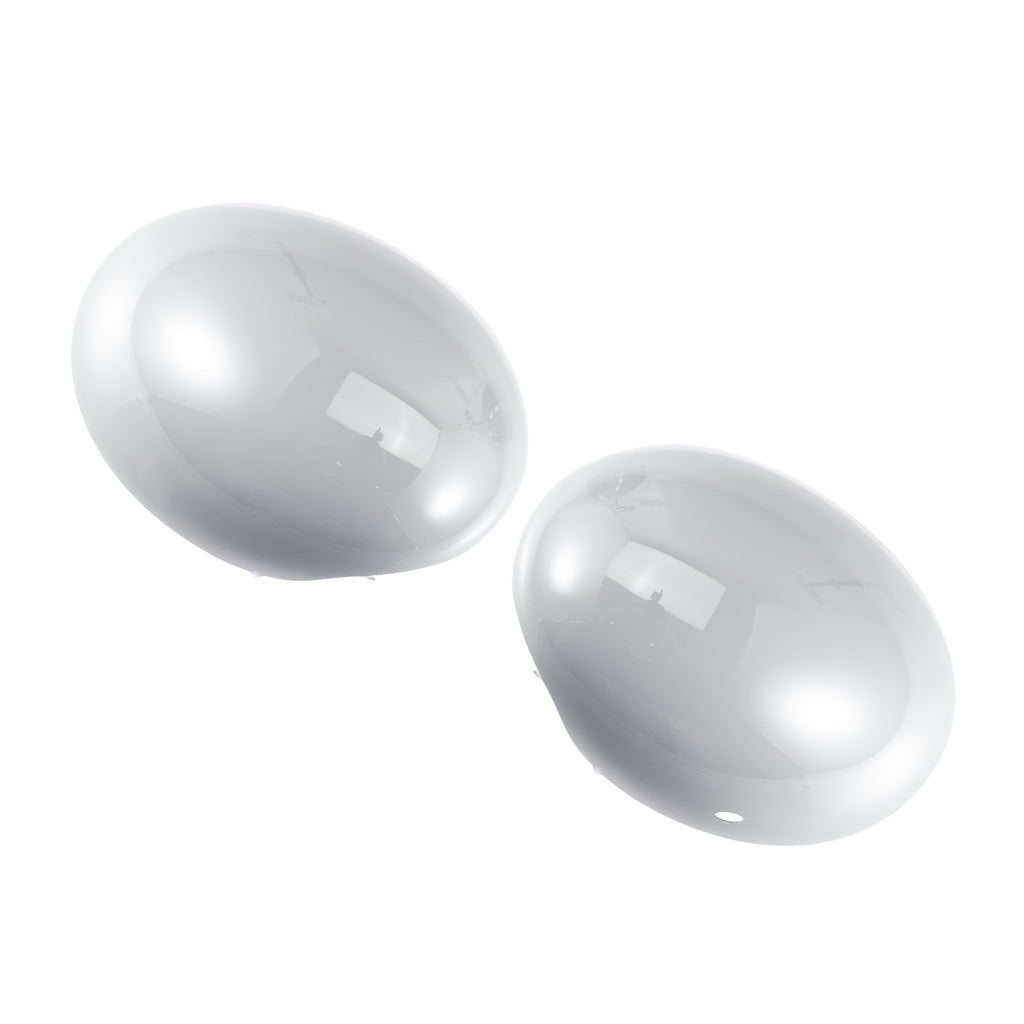 White Exterior Rear View Mirror Cover with Induction Hole Z55195