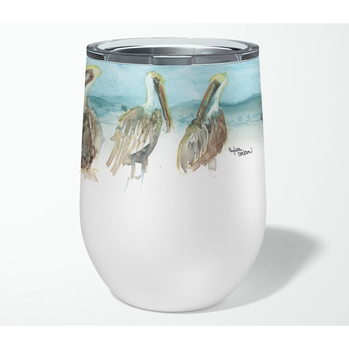 Pelicans Stainless Steel 12 oz Stemless Wine Glass I601081