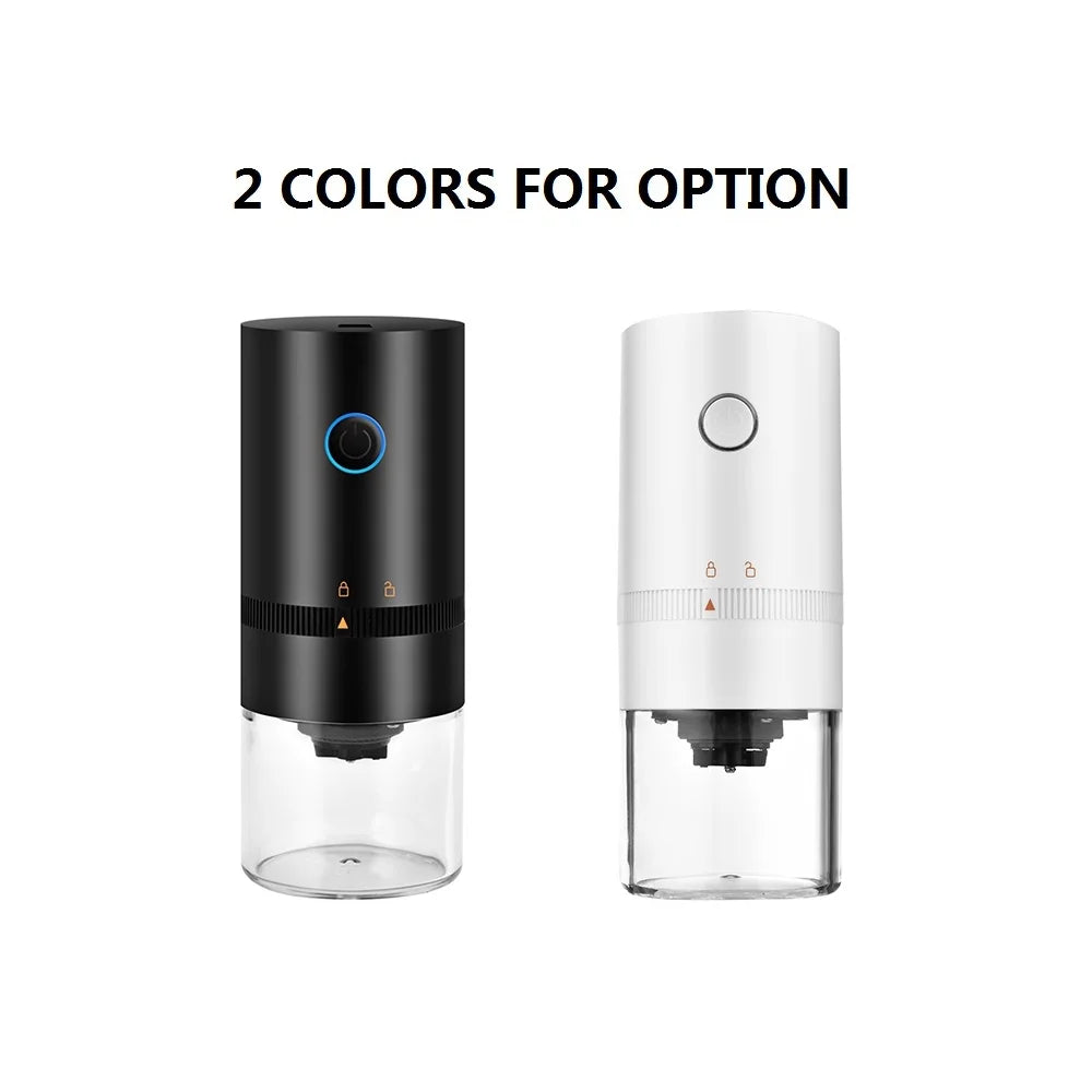 Portable Mini Electric Burr Coffee Grinder with Adjustable Coarse Fine Grinding Removable Chamber H3832