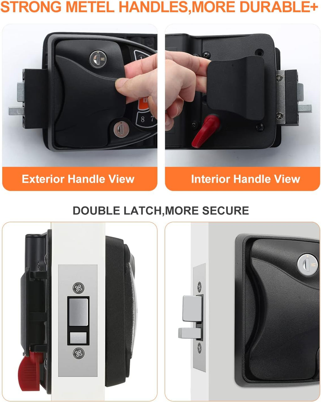 RV Keyless Entry Door Lock with Deadbolt and Backlit Keypad Y639195
