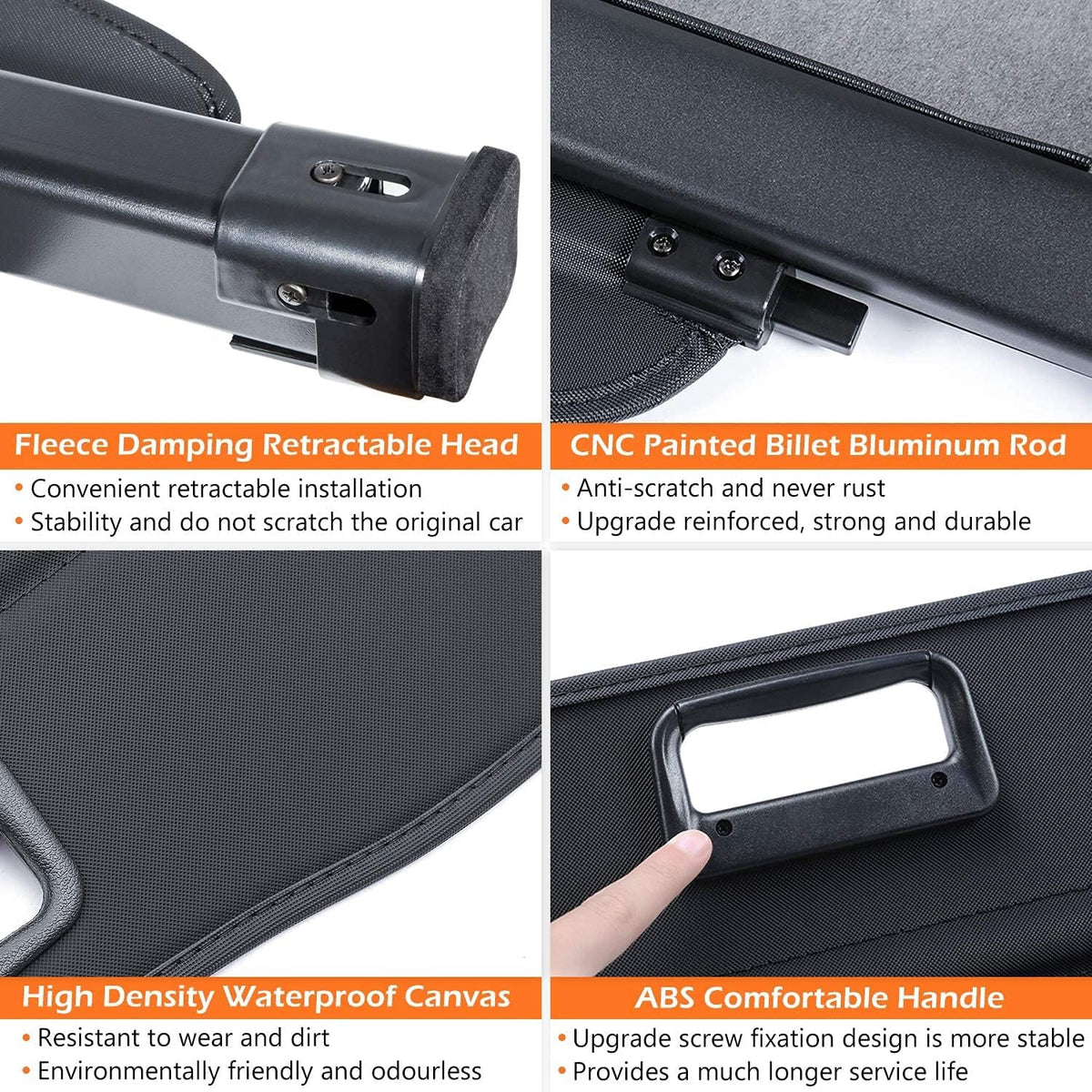 Cargo Rear Retractable Trunk Cover Pack of 2 G694378