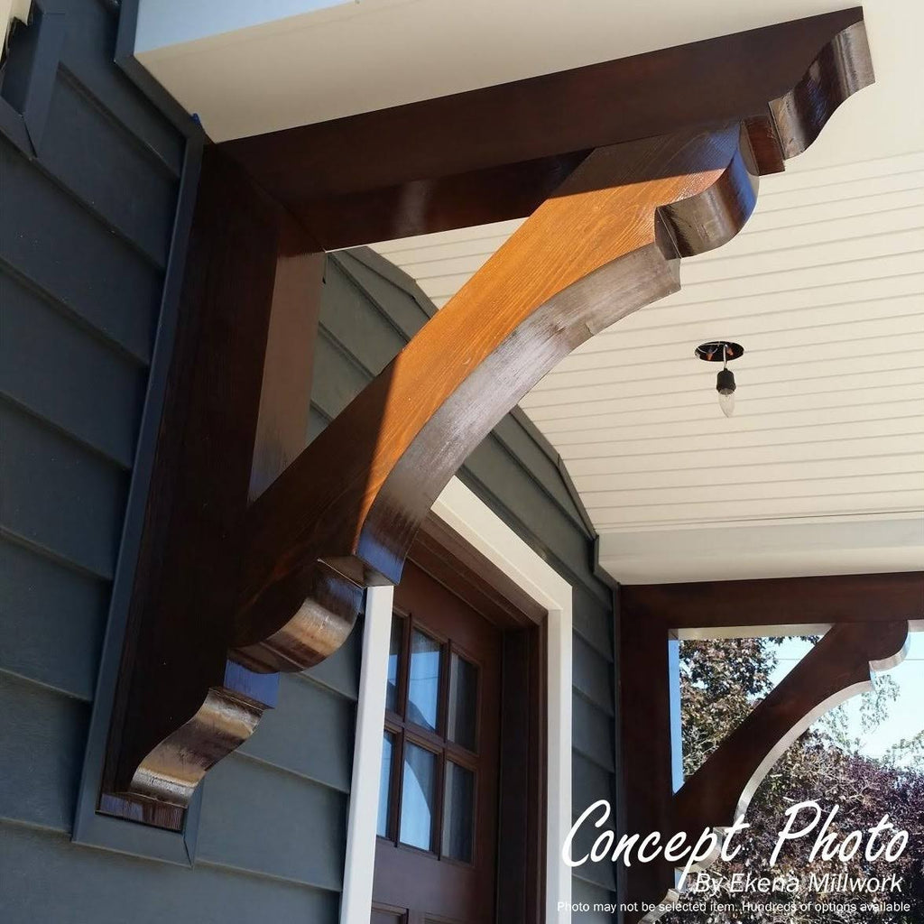 6 in. x 28 in. x 24 in. Douglas Fir Rough Sawn Outlooker A1474