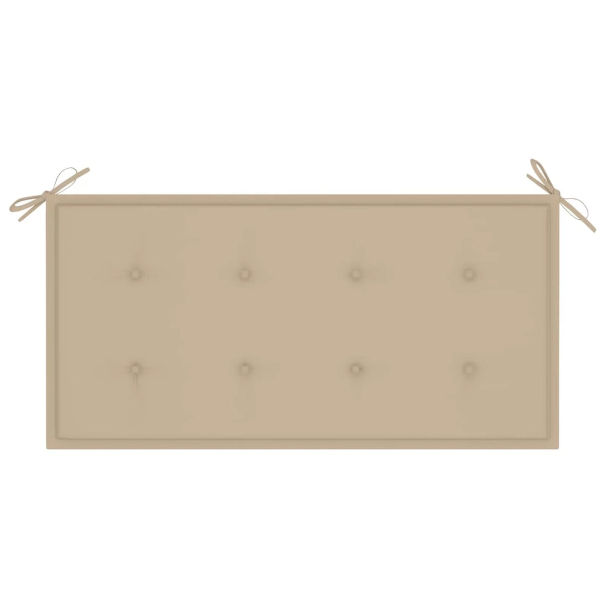 Patio Bench with Beige Cushion Solid Teak Wood W912168