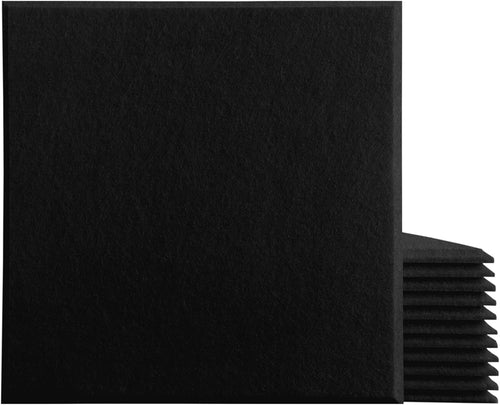 12 Pack Acoustic Panels, 12 X 12 X 0.4 Inch Brown Sound Absorbing Panel C26610