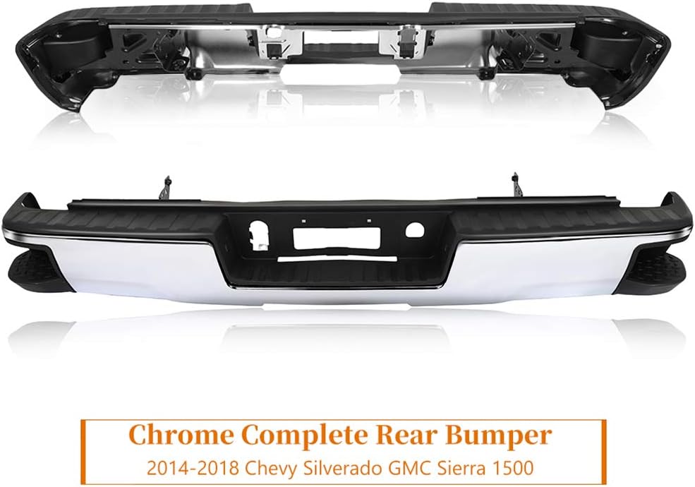 Chrome Rear Step Bumper for Chevy Silverado GMC Sierra 1500 N7428