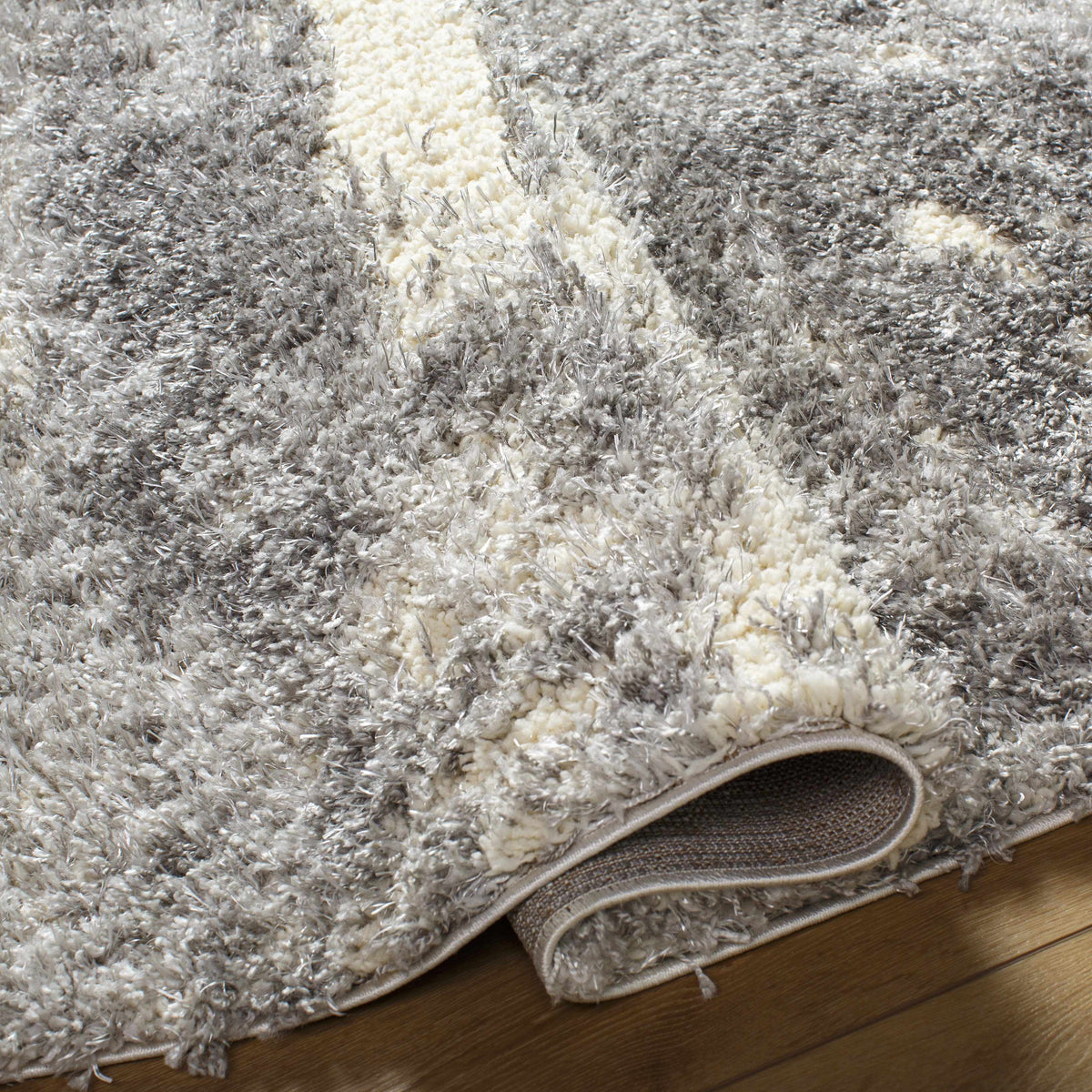 Gray Brown Plush Pile Area Rug 2' x 3' L27491