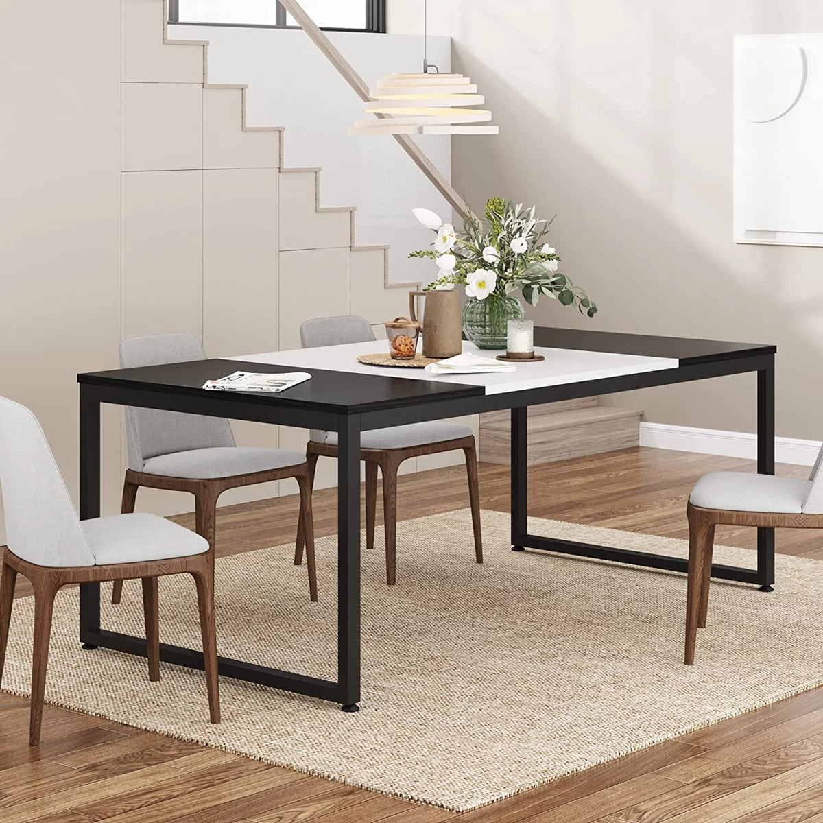 Modern 71 Inch Wood Rectangular Dining Table R2218