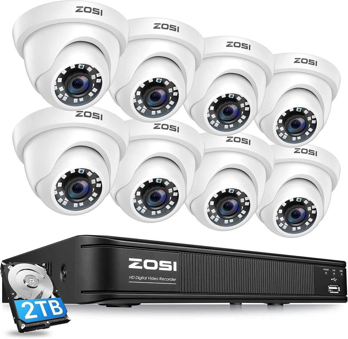 16 Channel 1080p CCTV Dome Camera System with 4TB Hard Drive B742976