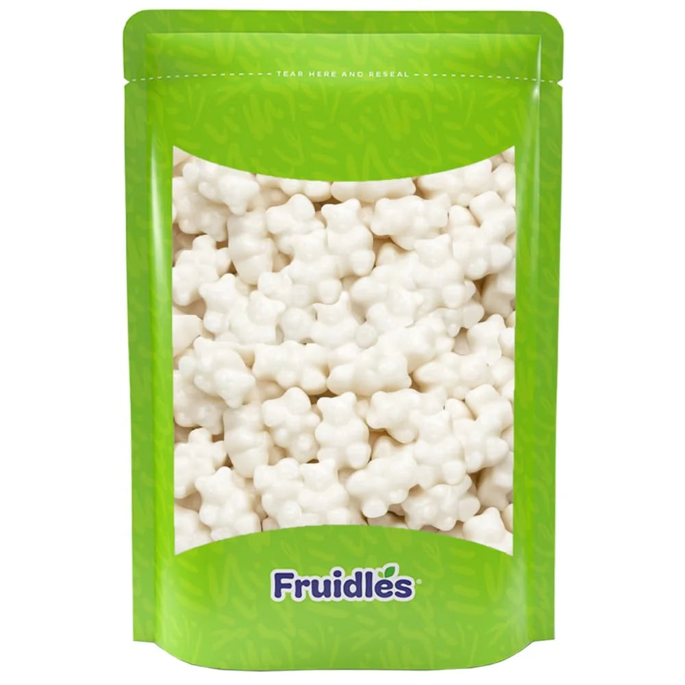 White Strawberry Banana Gummi Bears Candy 1 Pound Bag I303