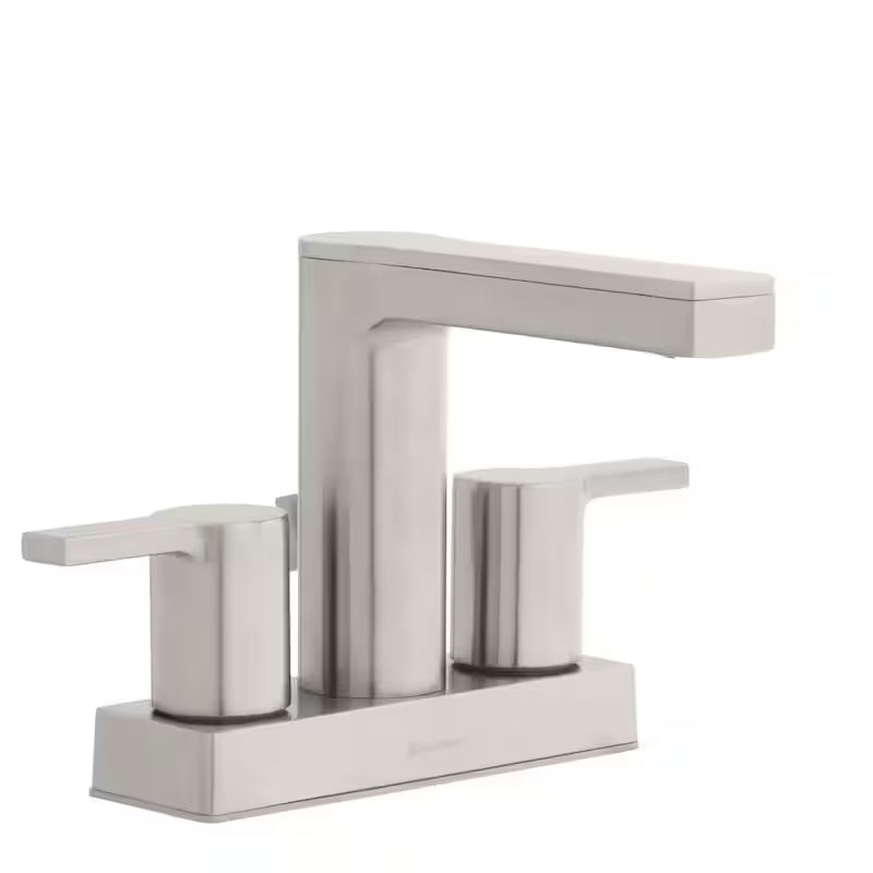 4 in. Centerset 2-Handle Low-Arc Bathroom Faucet in Brushed Nickel U13400