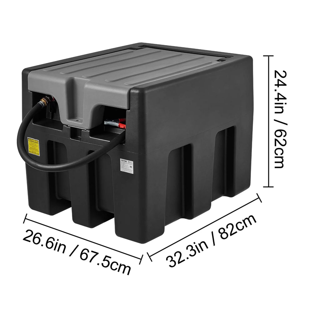 Portable 58 Gal Diesel Fuel Tank with 12V Transfer Pump G999680