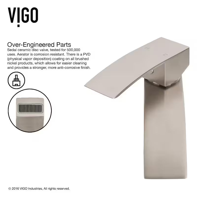 Single Handle Brushed Nickel Bathroom Faucet G840