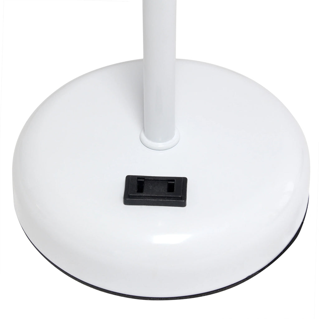 Aqua White Stick Lamp with Fabric Shade F4894
