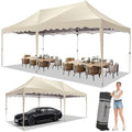 10' x 20' Pop Up Canopy Party Tent with Carry Bag, Khaki L906