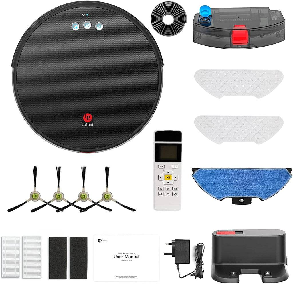 Robot Vacuum Cleaner and Mop, 160ml Water Tank, 3-in-1 V3703