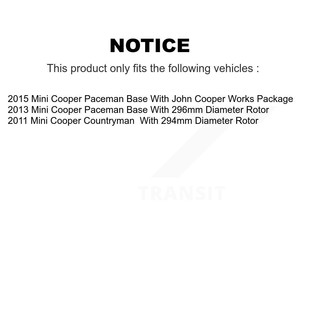 Front Rear Semi-Metallic Pads And Disc Brake Rotors Kit I69987