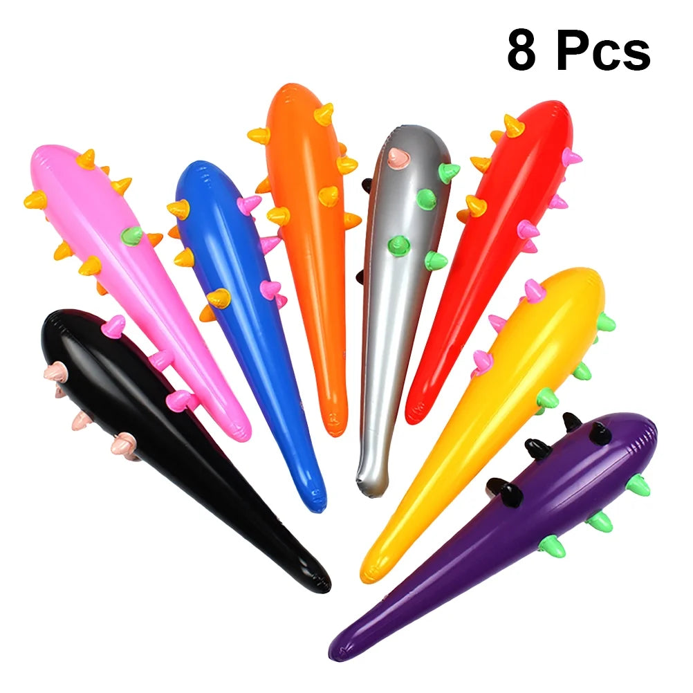 8pcs 55cm Inflatable Mace Clapper Hammers Toys (Mixed Color) W1052