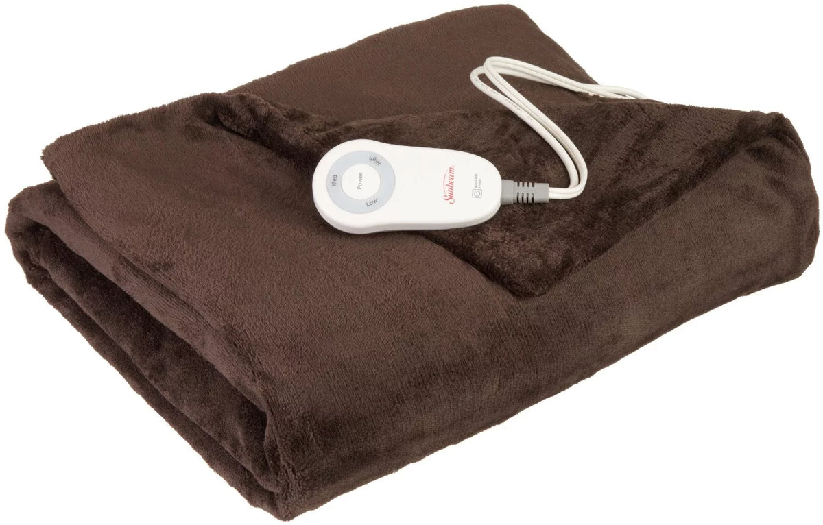 Electric Heated Throw Blanket Microplush Washable 3-Heat Setting M637