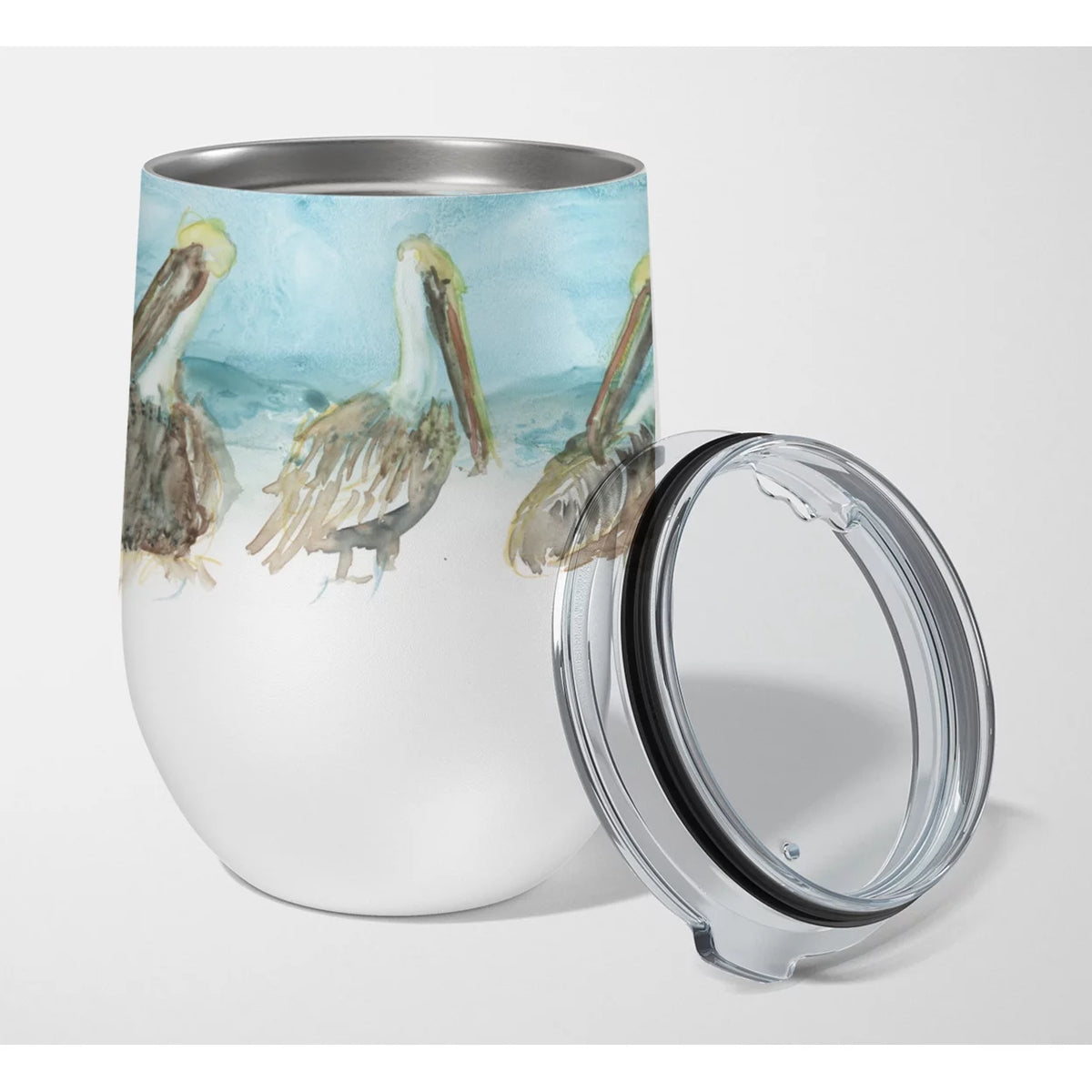 Pelicans Stainless Steel 12 oz Stemless Wine Glass I601081