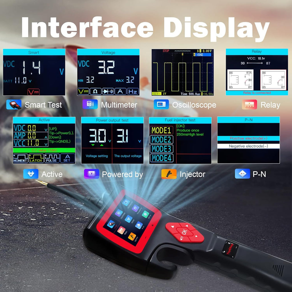 Circuit Tester Automotive 9~30V Electrical Tester with Multimeter Tester/Relay Tester Z480283