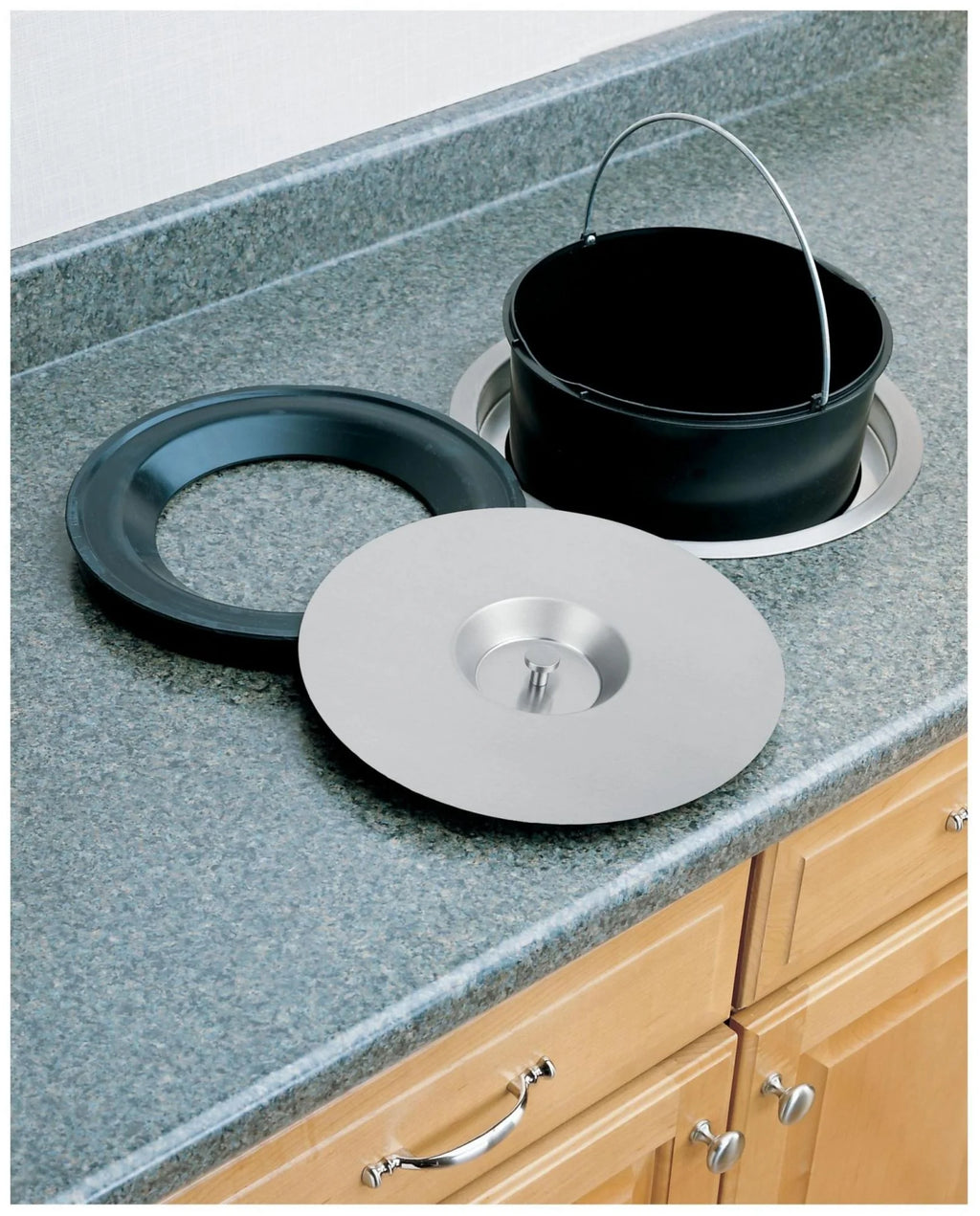 12-1/4" Counter Mount Trash/Ice Container - Stainless X4705
