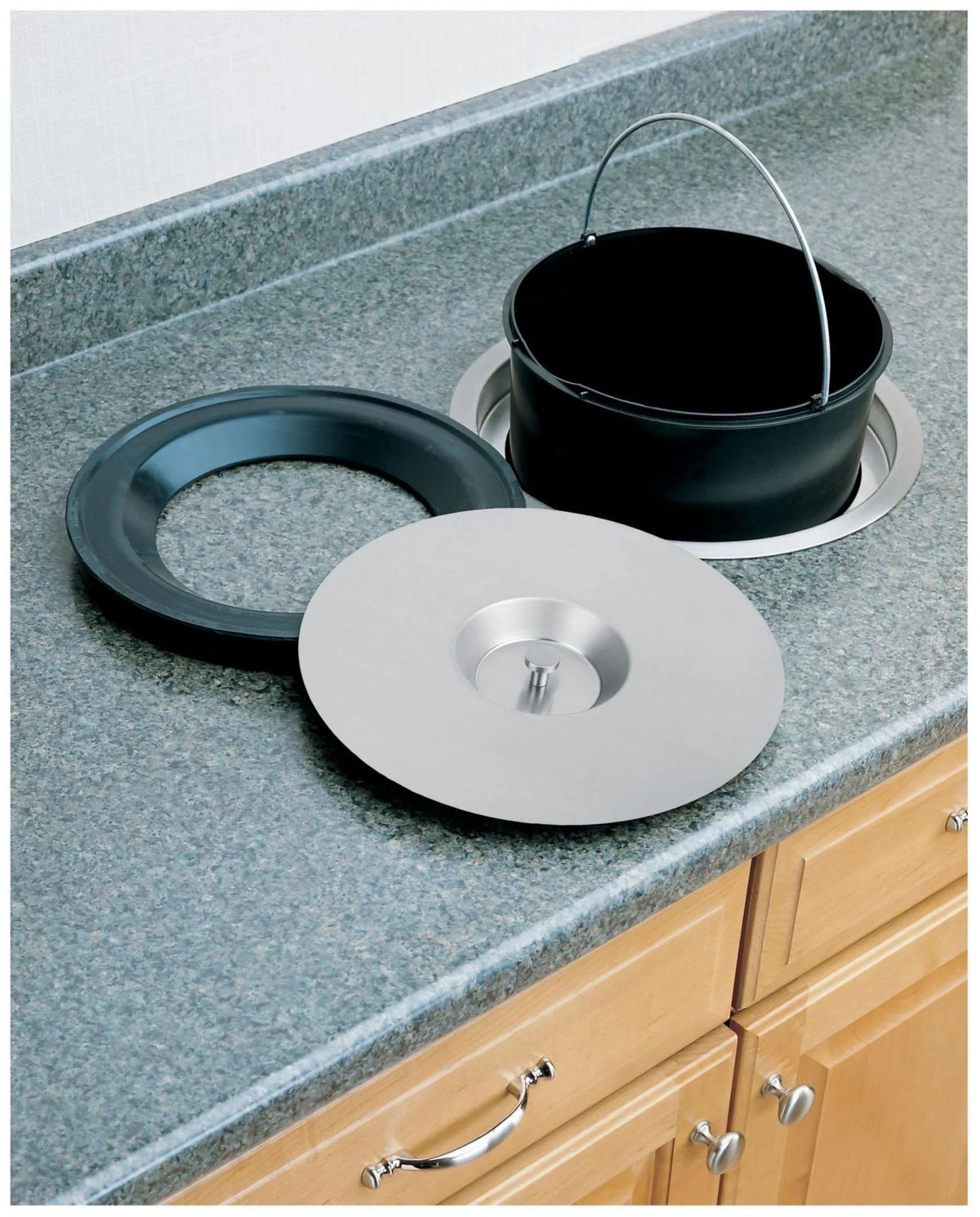 12-1/4" Counter Mount Trash/Ice Container - Stainless X4705