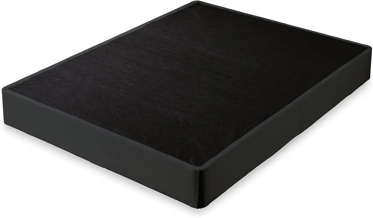 Queen Black Mattress Box Spring with Metal Foundation I831787