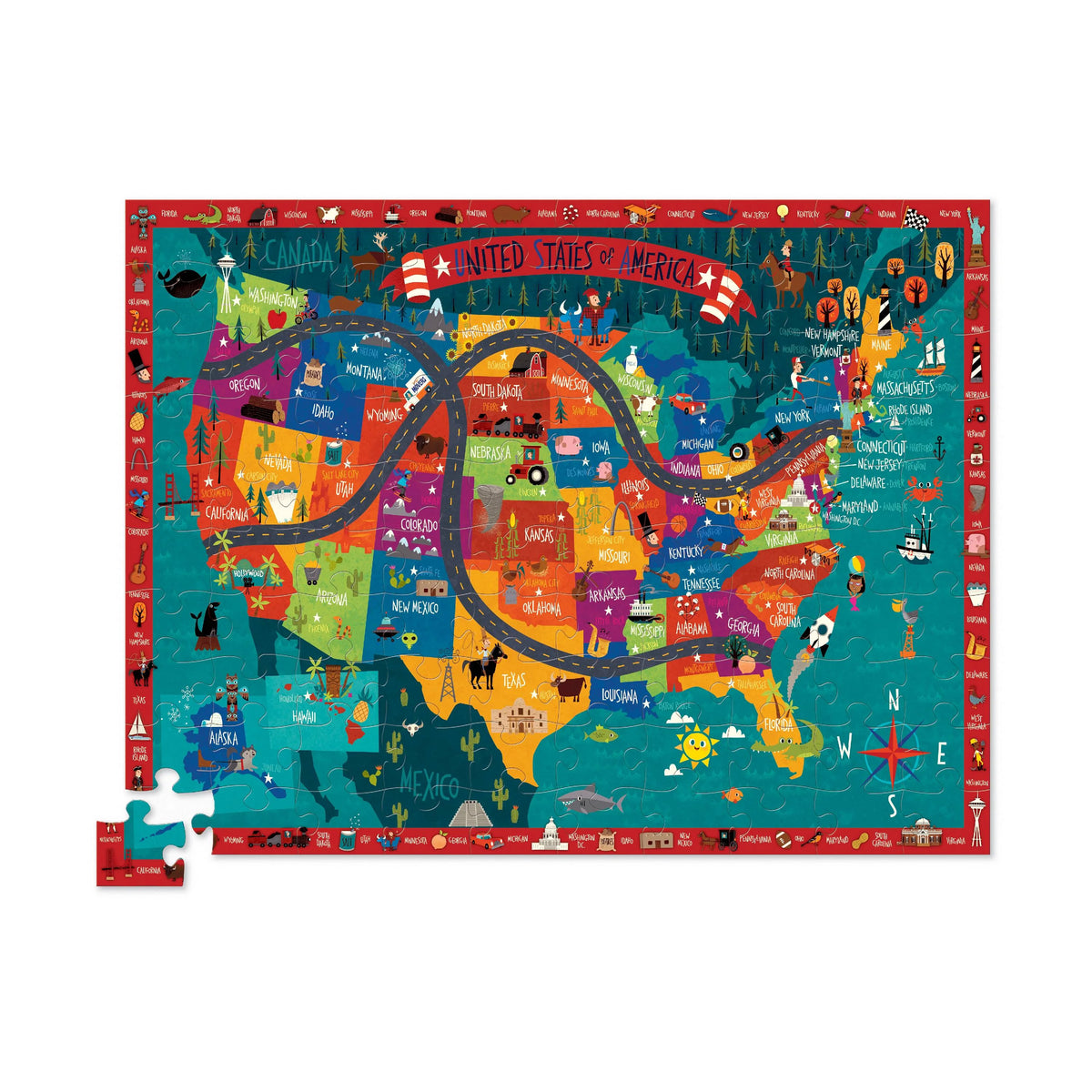 100 Pcs Floor Puzzle W91709
