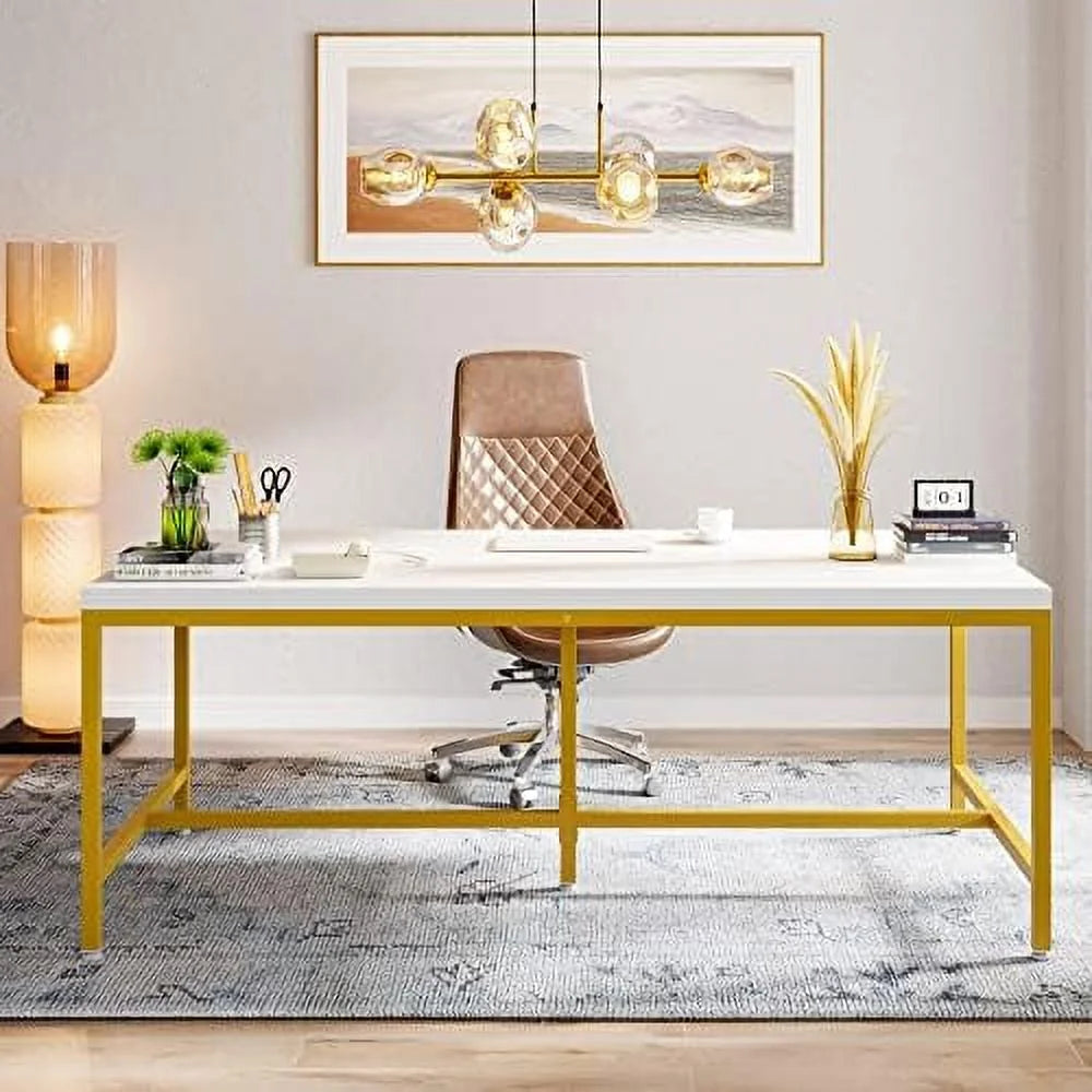63 Inches Large Computer Desk with Thicken Frame E904