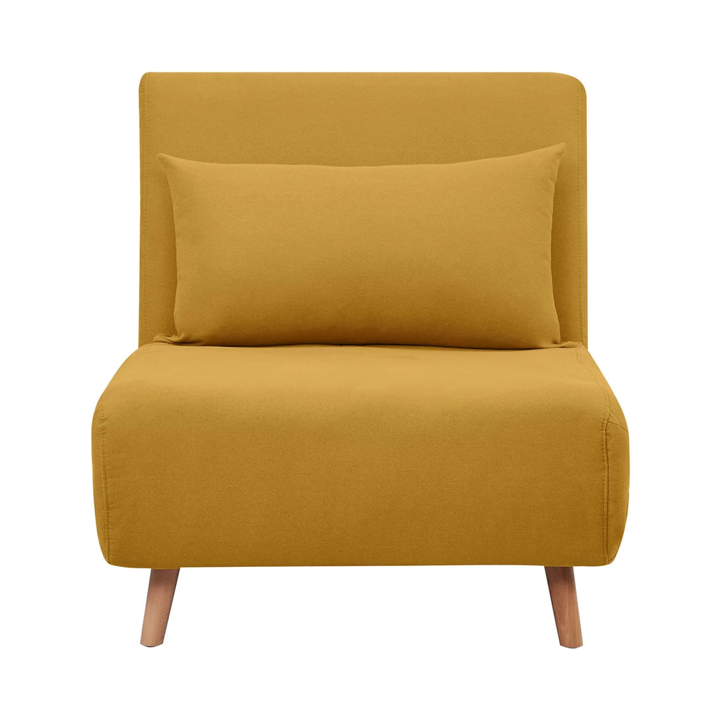 Light Gray Polyester Convertible Futon Chair E58838