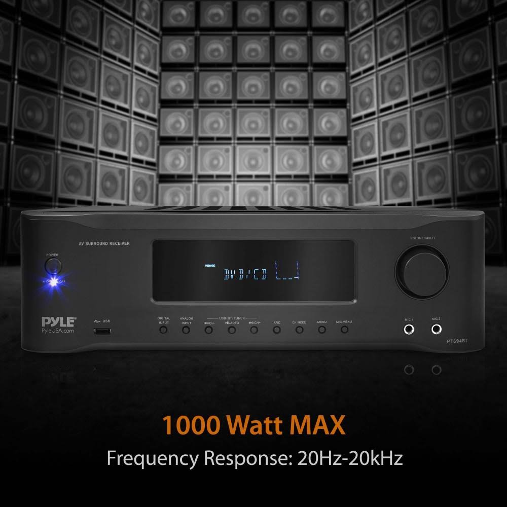 5.2-Channel Hi-Fi Bluetooth Stereo Amplifier 1000 Watt AV Receiver F986