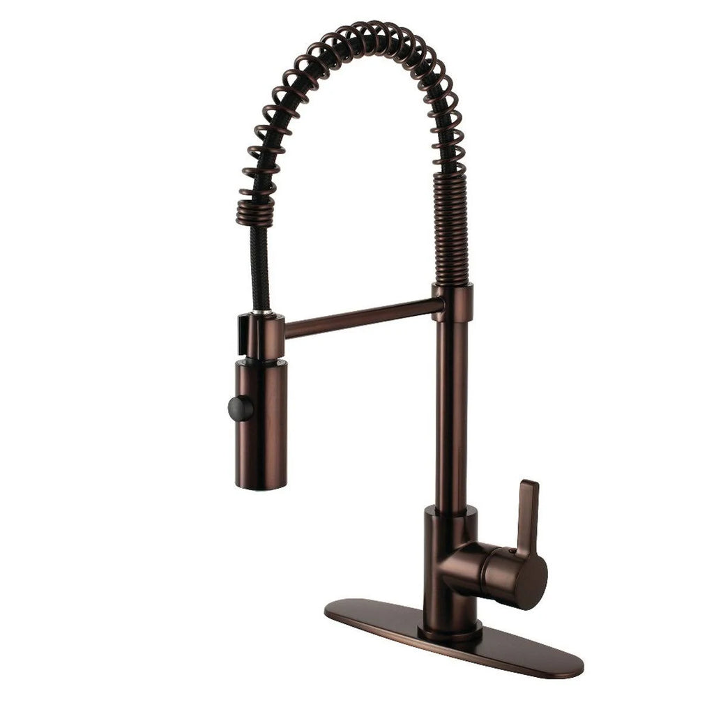 Satin Nickel Kitchen Faucet with Pull-Down Sprayer P791463