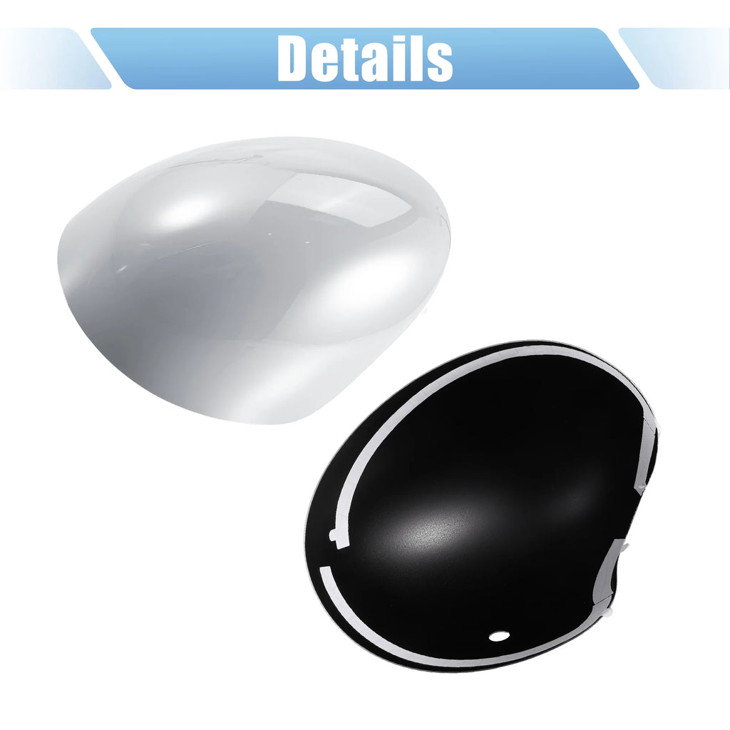White Exterior Rear View Mirror Cover with Induction Hole Z55195