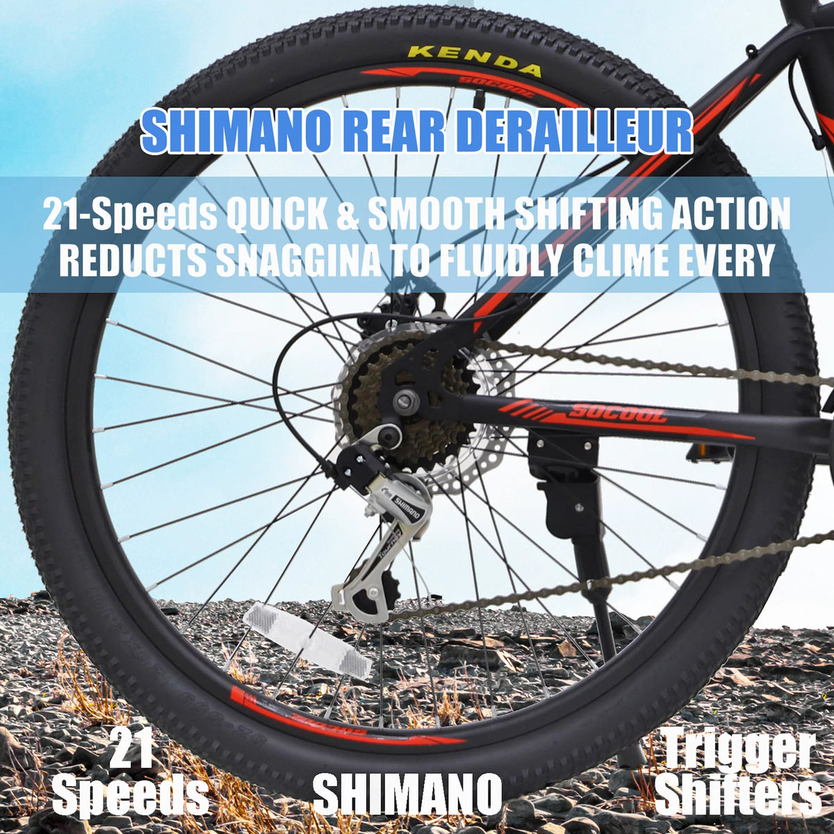 26 Inch Full Suspension Mountain Bike 21 Speed Black X19163