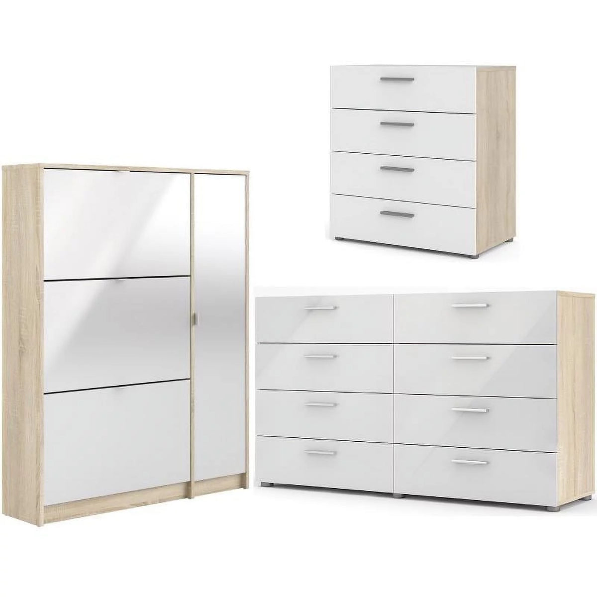 3 Piece Furniture Set with Dresser Shoe Cabinet & Chest W6416
