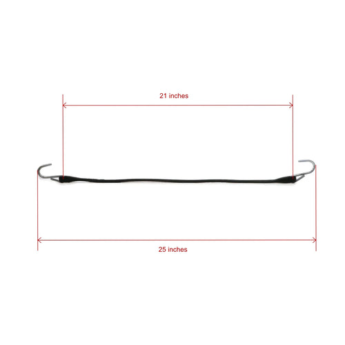 10 pcs 21" Rubber Straps Tarp Bungee Steel S Hooks Tie Down Cord Z87292