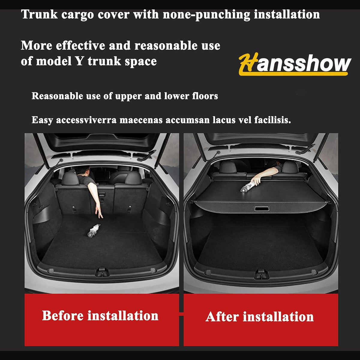 Cargo Rear Retractable Trunk Cover Pack of 2 G694378