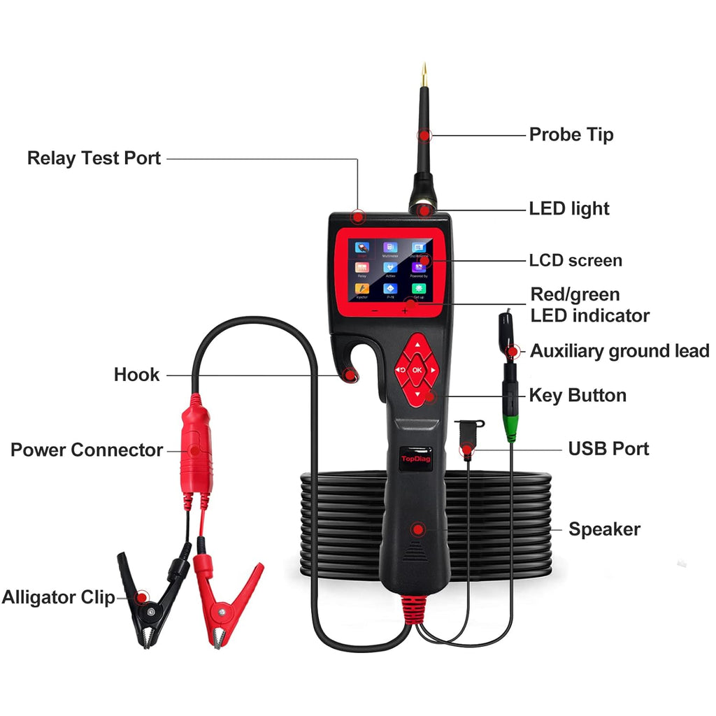 Circuit Tester Automotive 9~30V Electrical Tester with Multimeter Tester/Relay Tester Z480283