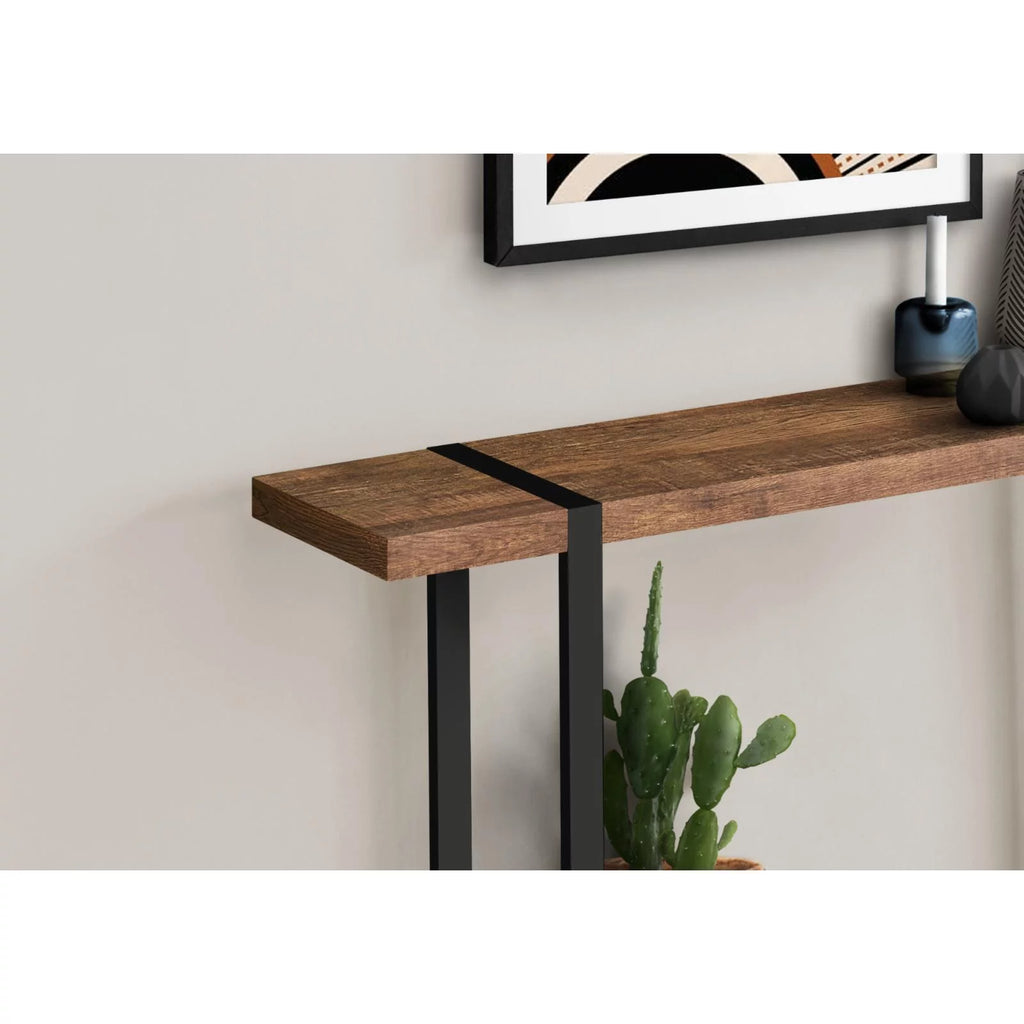Black Narrow Metal Accent Table S773537